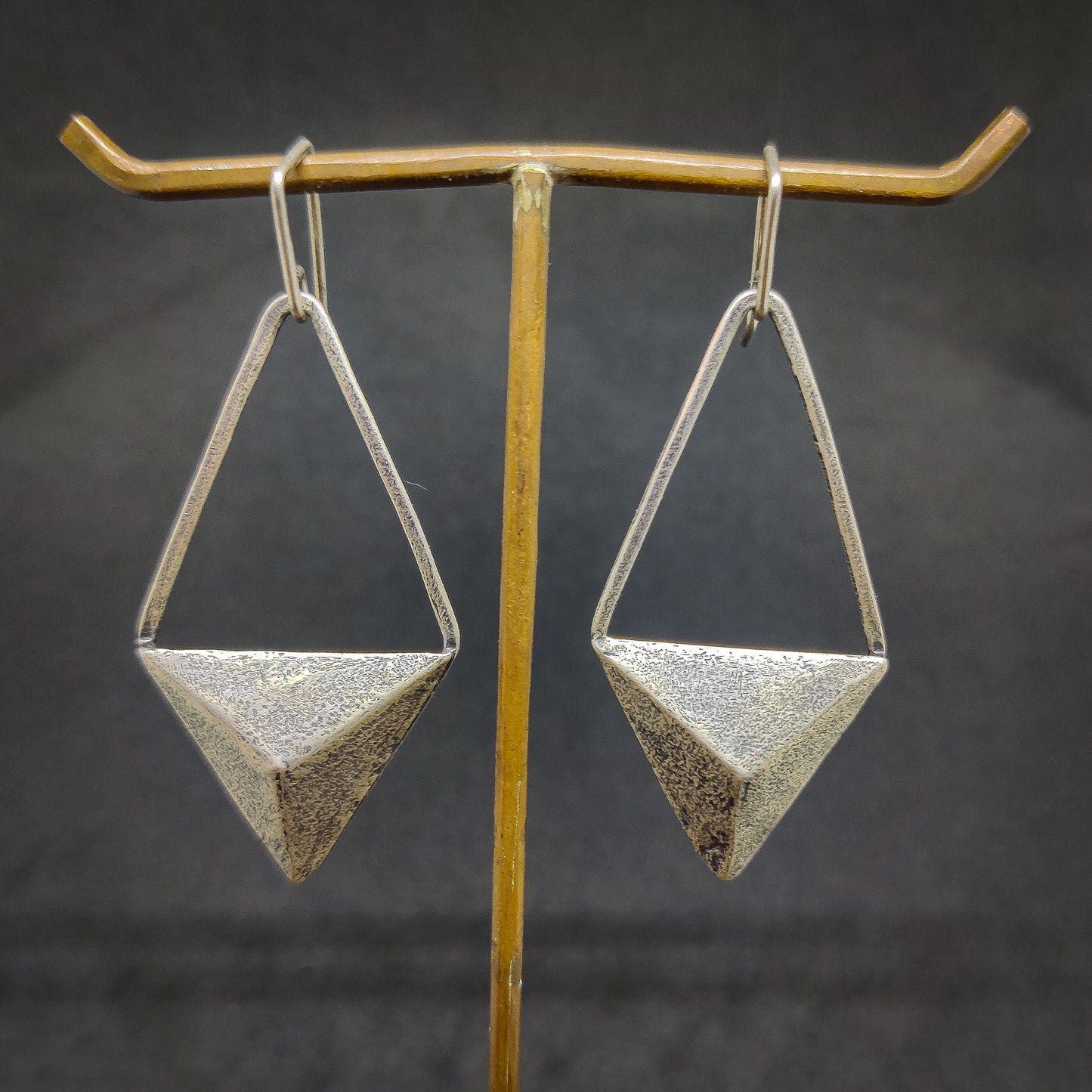 Silver Triangle Earrings
