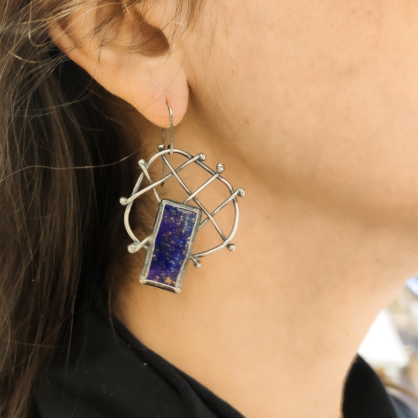 Lapis Woven Earrings