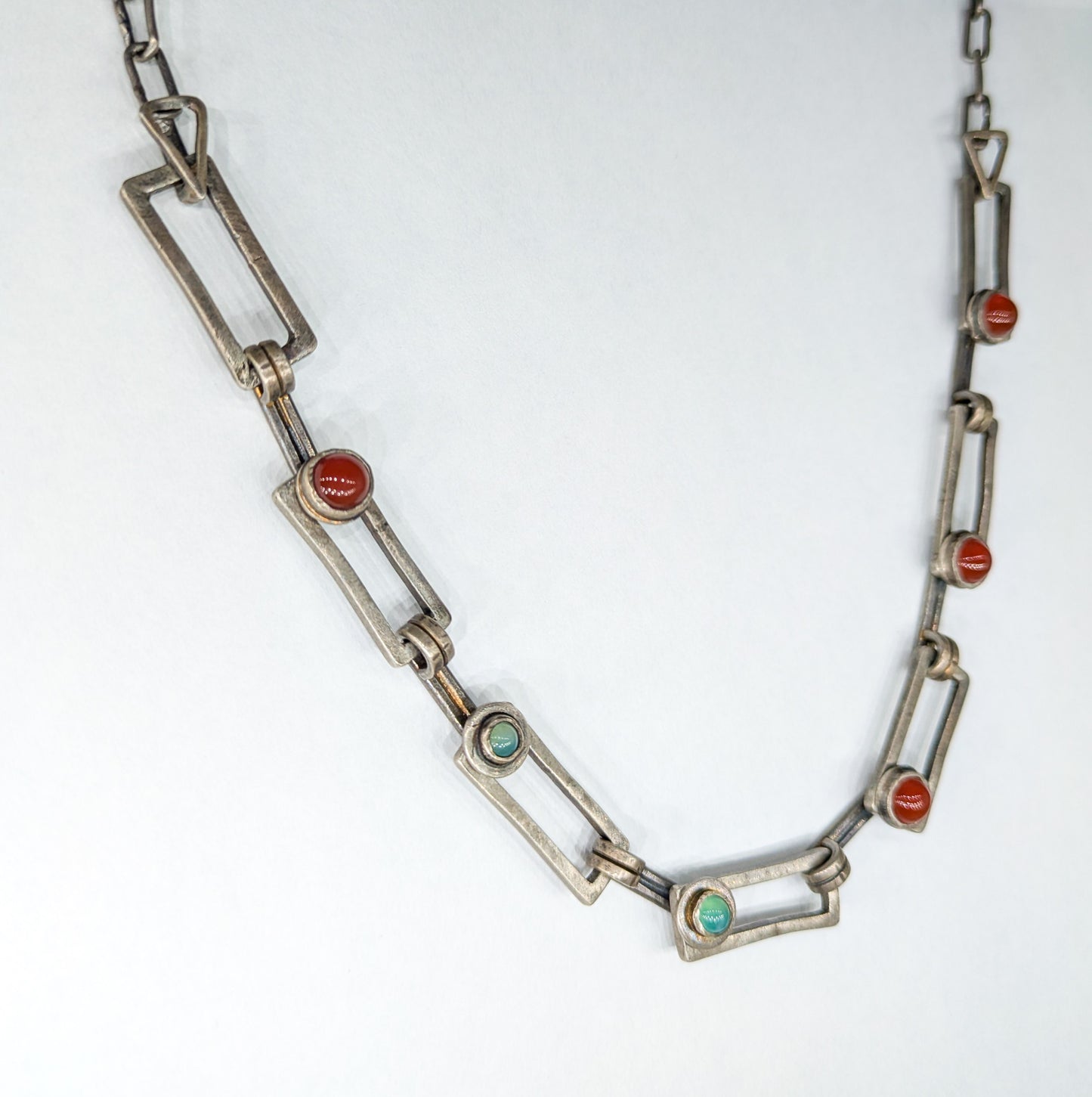 Kinetic Chain w/ Carnelian and Chrysoprase
