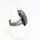 Epidote with Silver Twisted Band size 9